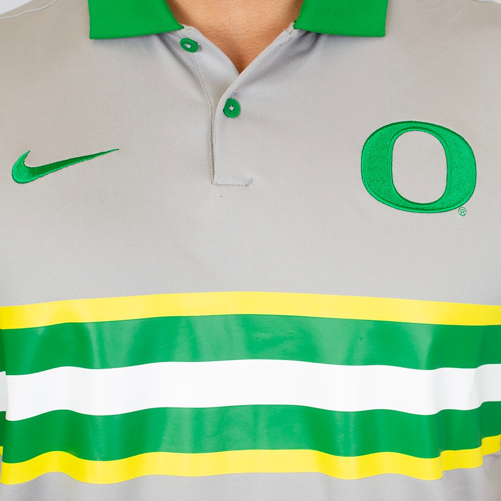 Classic Oregon O, Nike, Grey, Polo, Performance/Dri-FIT, Men, Vapor, UV Protective, Shirt, 926398